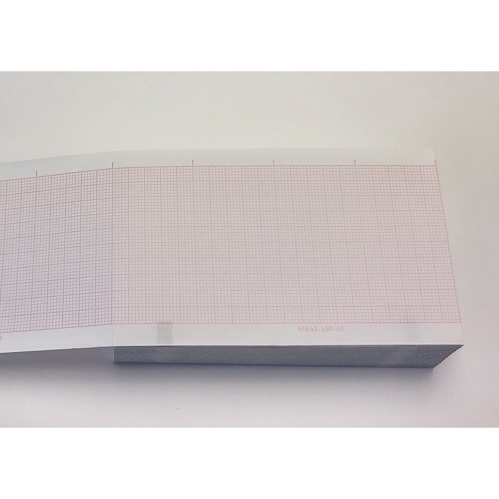ME63-100-30 心電図用記録紙 折り畳み型 ちばら 長さ30m 1箱(10 ME63-100-30 心電図用記録紙 折り畳み型 ちばら 長さ30m 1箱(10