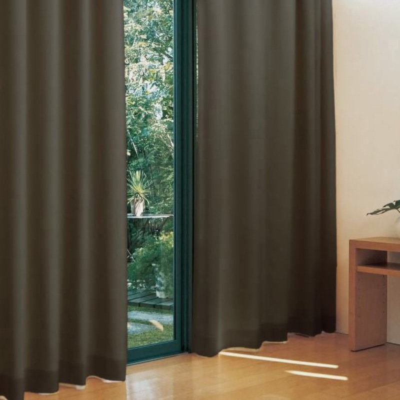 da1108-135-135-2-ダークブラウン 防炎遮光1級カーテン フォレスト