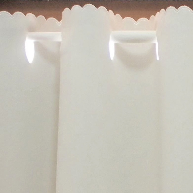 da1108-140-50 オフホワイト 防炎遮光カフェカーテン フォレストリンク