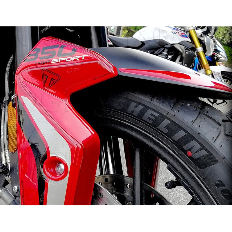 TFF002R FRONT FENDER KIT MOTO GRAFIX (モトグラフィックス) 色Red with Black & Metallic Silver 適合車種TRIUMPH Tiger850Sport(21-)