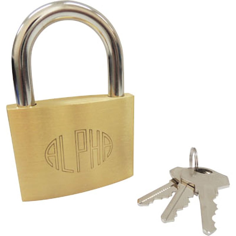 1000-70 南京錠 関東Noキー アルファ 真鍮製 - 【通販モノタロウ】