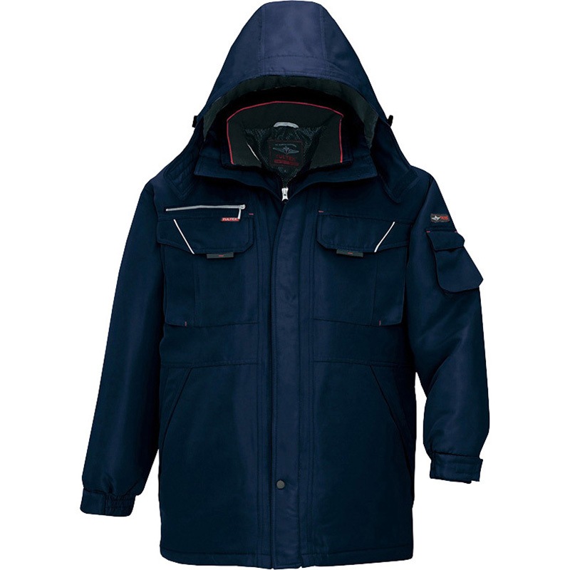 8460 防寒コート(男女兼用) アイトス ネイビー色 6L着丈87cm