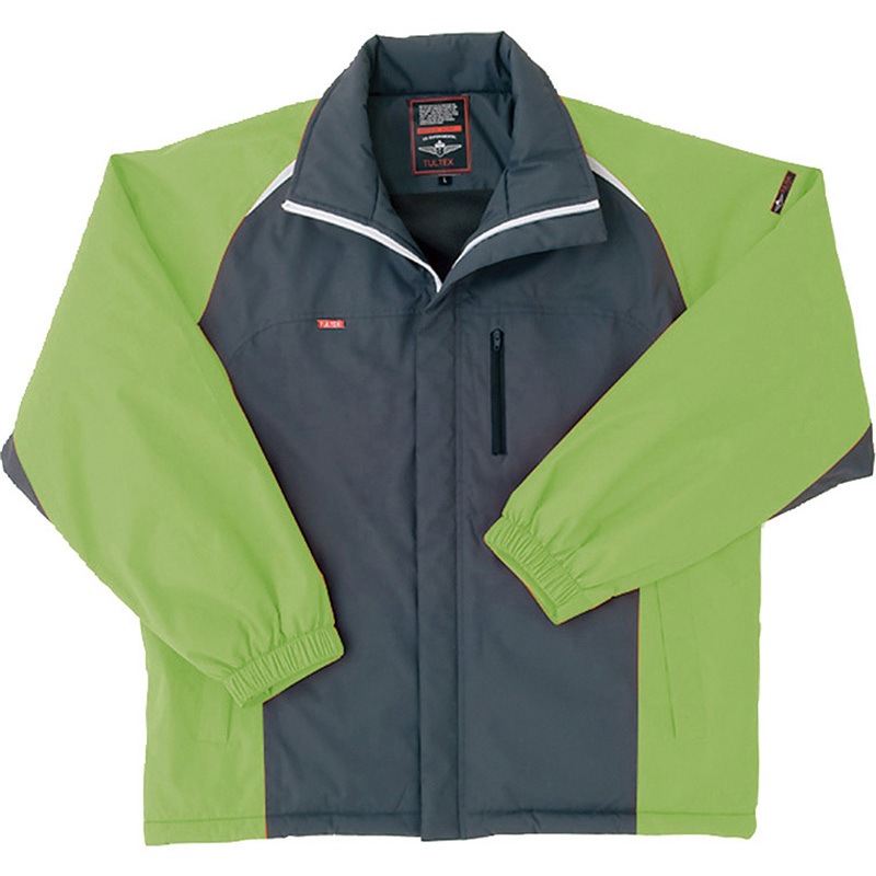 8471 防寒ショートコート(男女兼用) TULTEX(タルテックス) ミントグリーン×チャコール色 5L着丈83cm