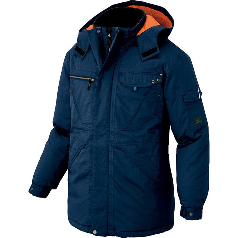 8570 防寒コート(男女兼用)(在庫限り) アイトス ディープネイビー色 S着丈79cm