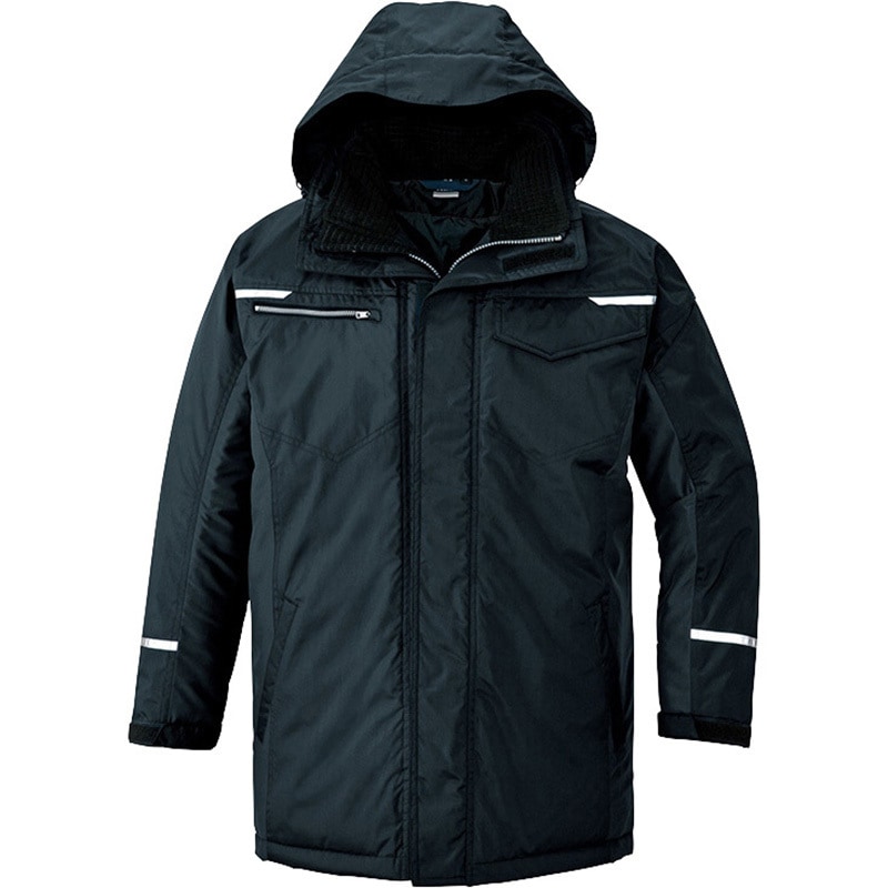 9365 制電防寒コート(男女兼用) アイトス ブラック色 3L着丈87cm