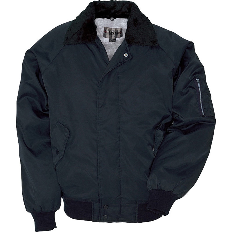 10701 パイロットブルゾン アイトス 素材ツイル ナイロン100% ブラック色 5L着丈78cm