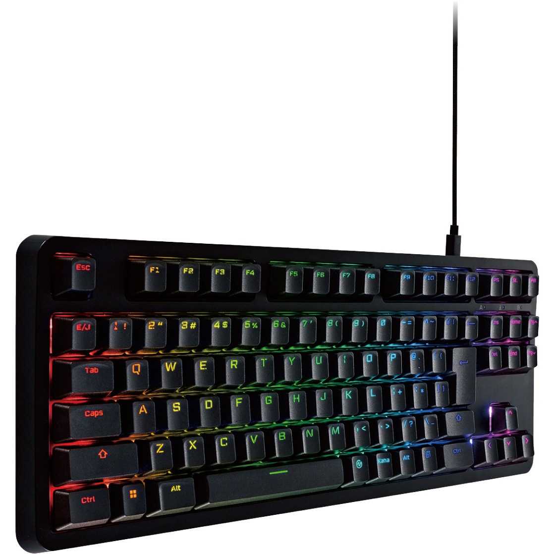 TK-VK310SBK キーボード 有線 着脱式ケーブル メカニカル式(銀軸