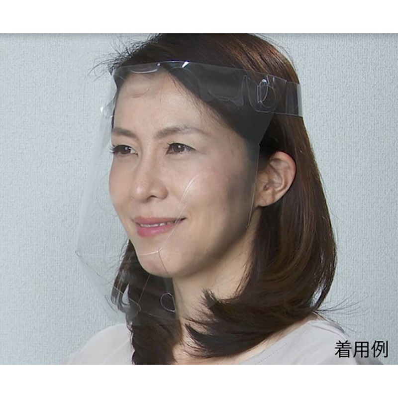 屋内用 防曇フェイスシールド 4786 100個入 ジェイフィルム 防災面 曇り止め機能