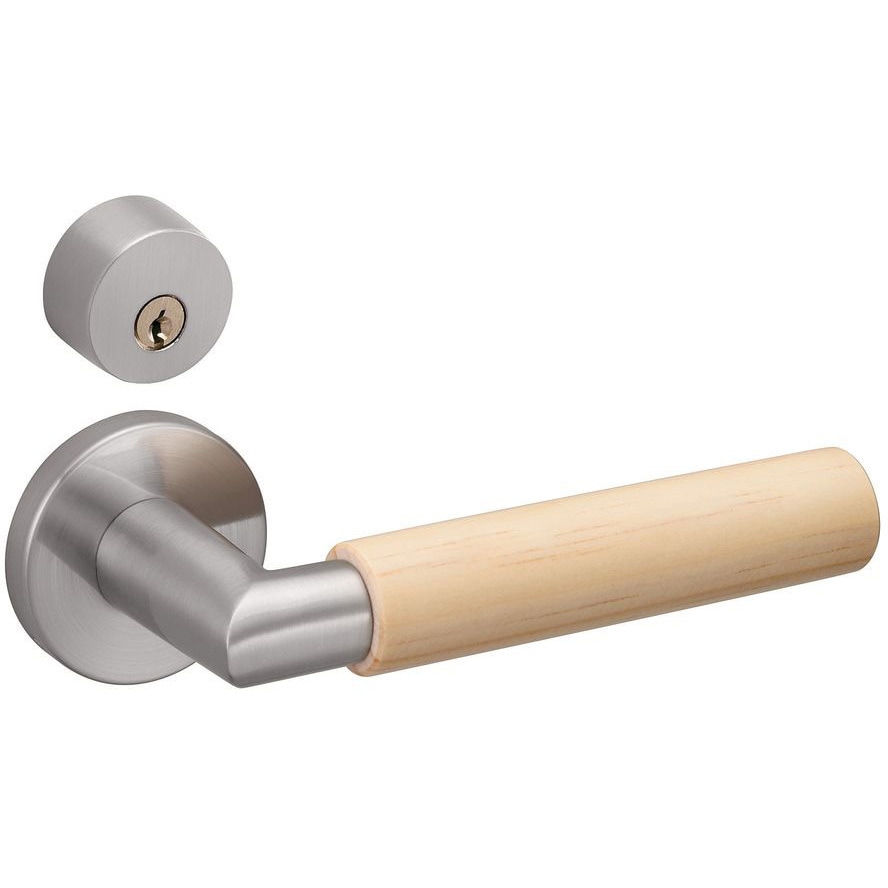 ZH11XC4-N-NL ピノアース レバーハンドル XC型(木製シルバー) ヘアライン塗装 ウッドワン 屋内用