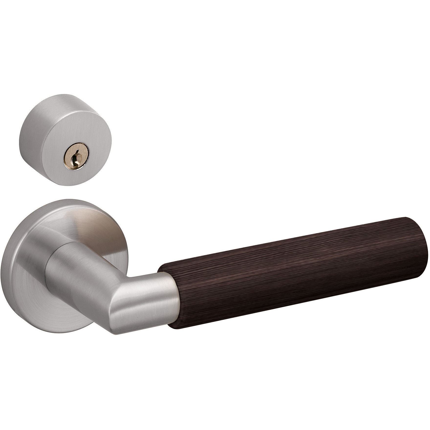 ZH11XC4-N-DE ピノアース レバーハンドル XC型(木製シルバー) ヘアライン塗装 ウッドワン 屋内用