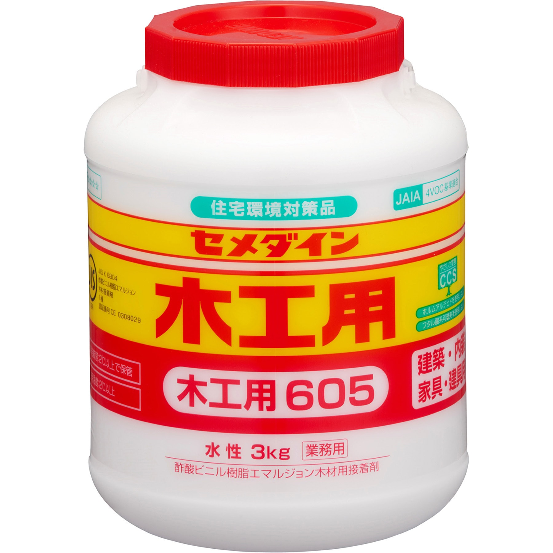 AE-195 木工用接着剤 木工用605 1箱(3kg×6缶) セメダイン 【通販