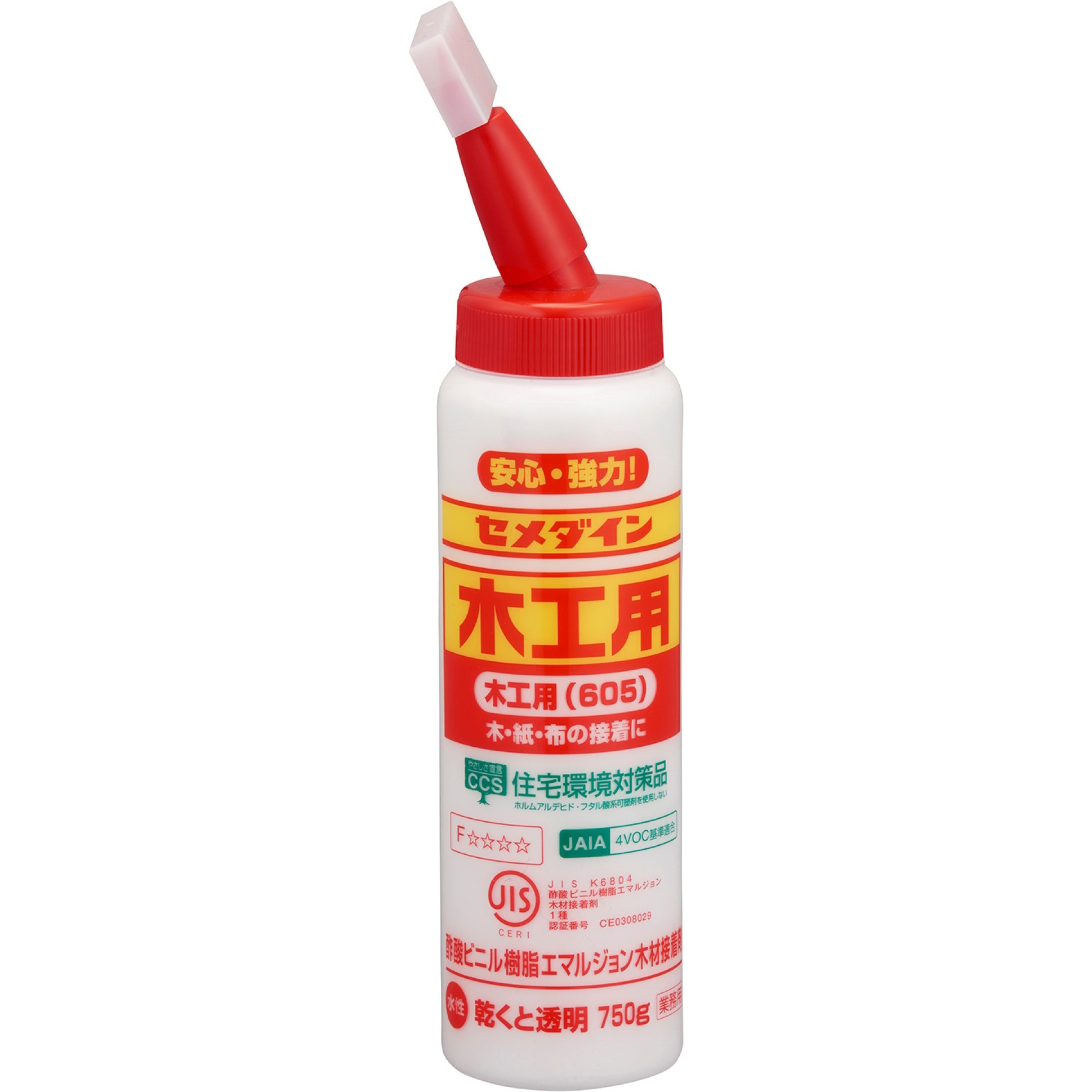 AE-223 木工用接着剤 木工用605(ハンディボトル) 1箱(750g×10本) セメダイン 【通販モノタロウ】