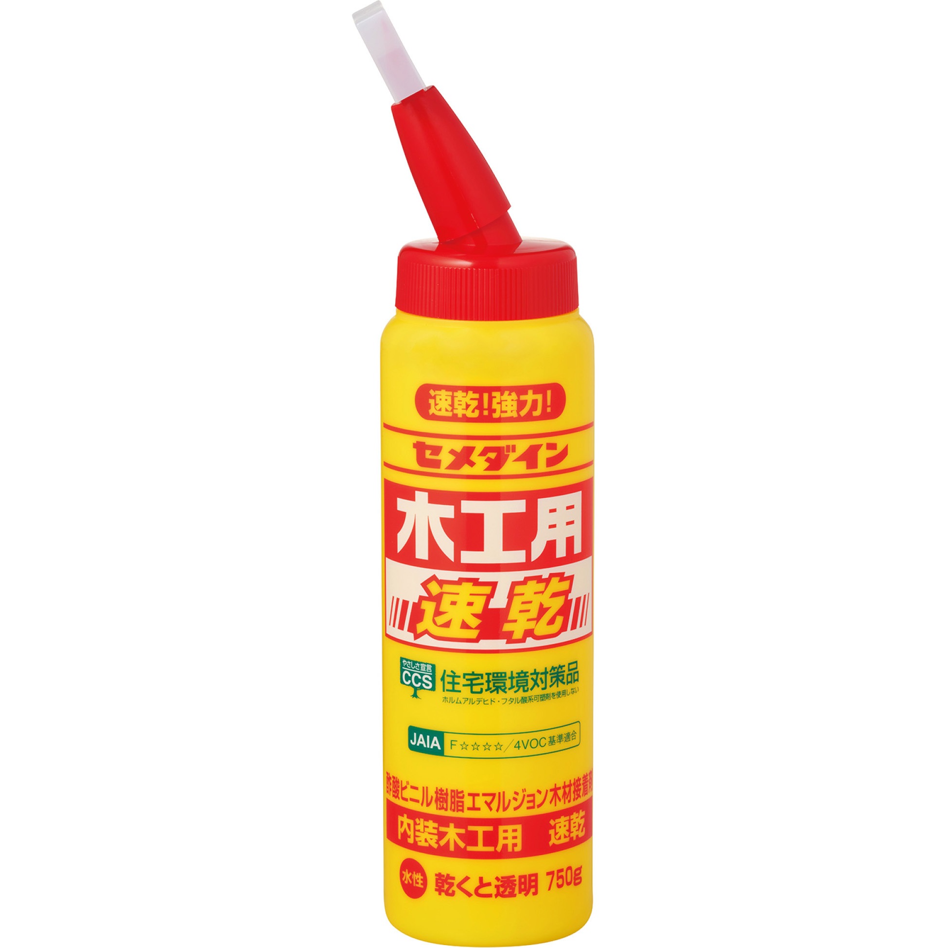 AE-286 木工用接着剤 木工用速乾(ハンディボトル) 1箱(750g×10本) セメダイン 【通販モノタロウ】