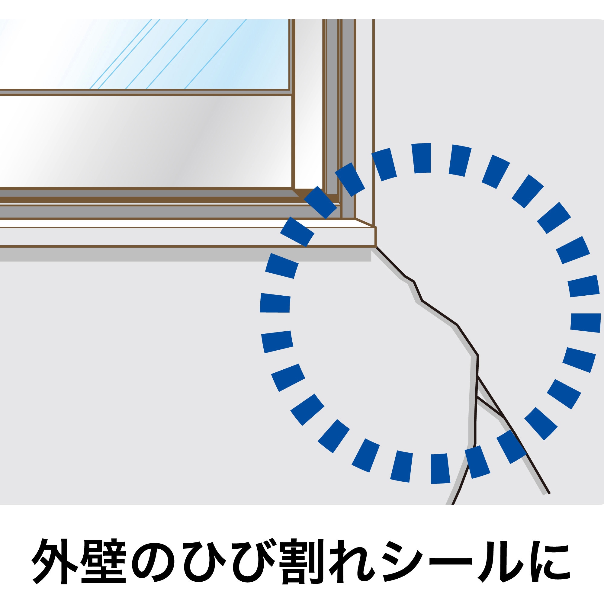 SX-012 外壁のひび割れ防水用 ひび割れシール セメダイン ホワイト色 1