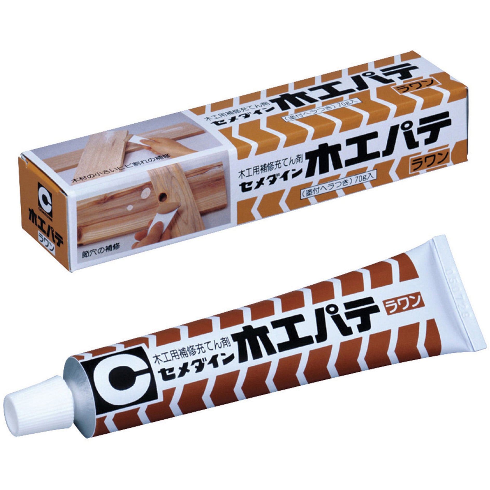 HC-142 木部補修用 木工パテ セメダイン 容量70g ラワン色 1本(70g) HC