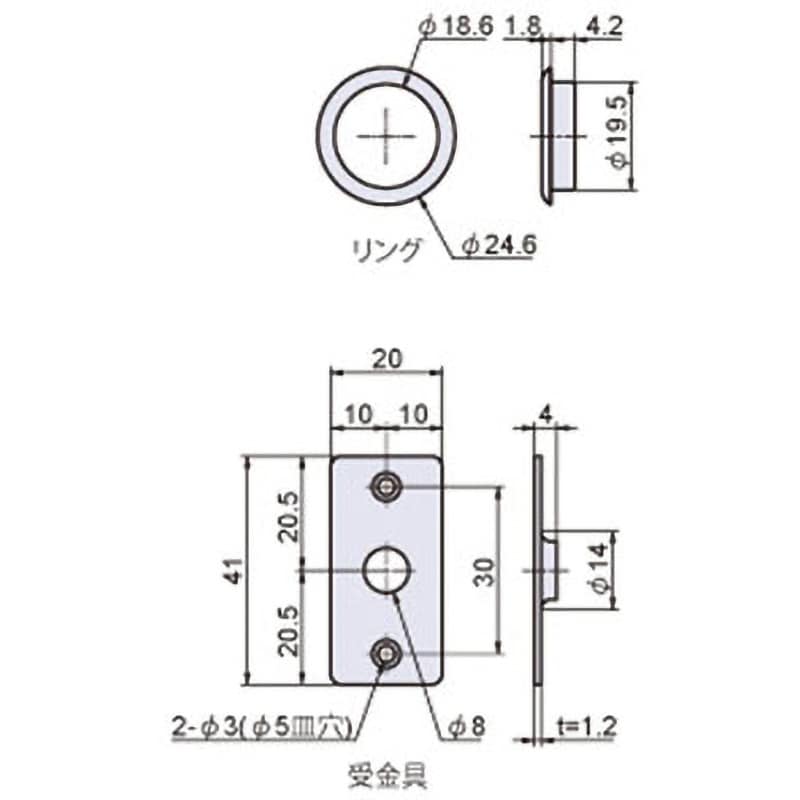 L-307A-2 シリンダープッシュ錠(鍵ナシ) ジョー・プリンス竹下