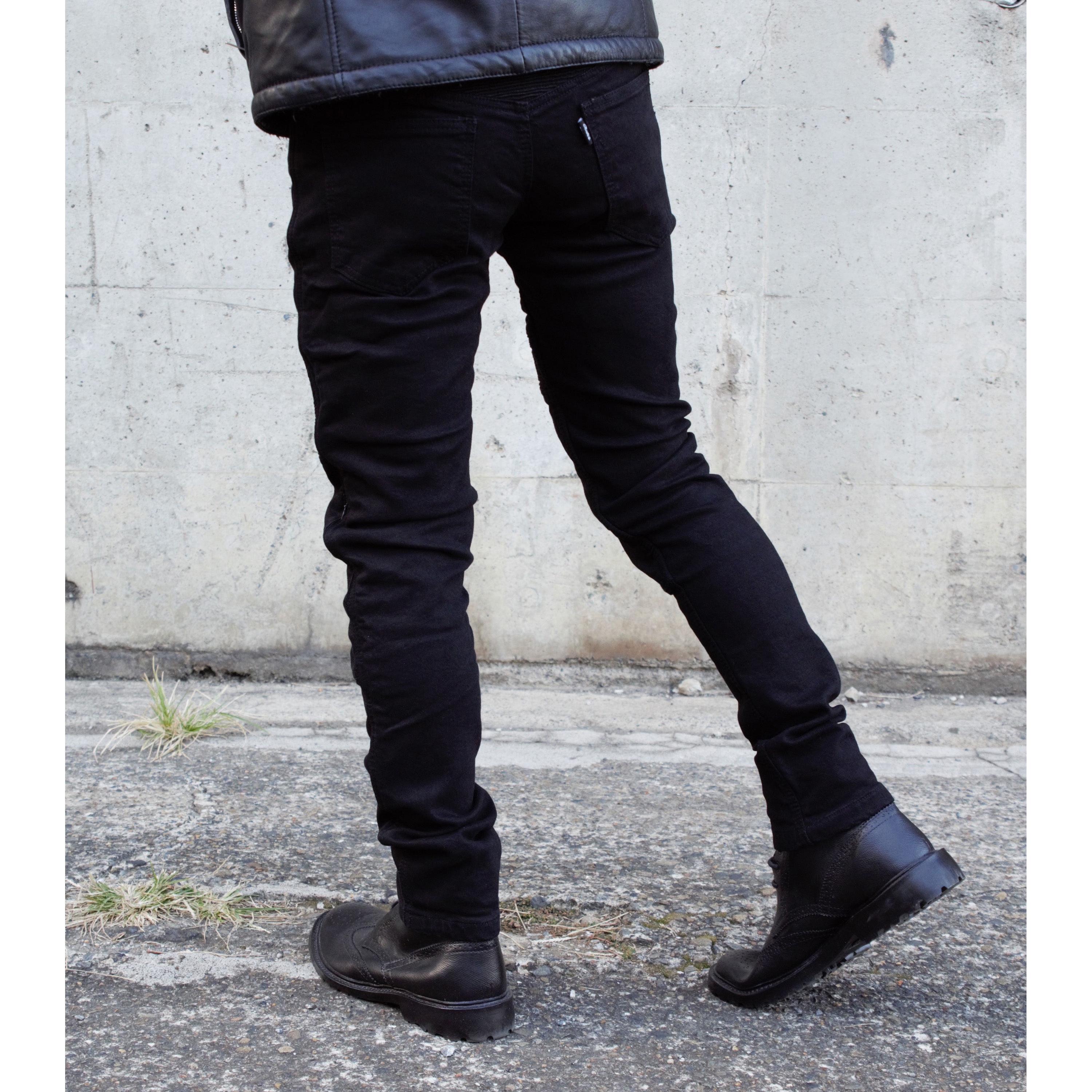 D.HYGEN - Bum Flap Damaged Denim Drop Crotch Slim Pants
