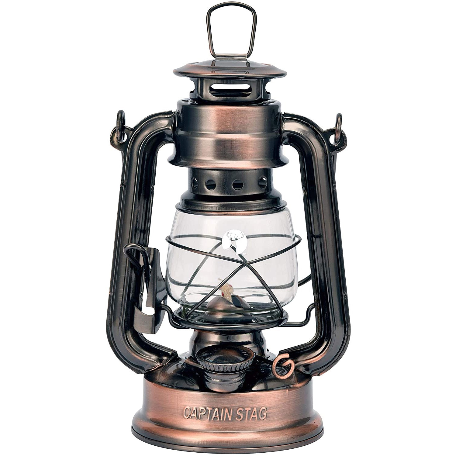 ☆アルコールランプ☆オイル☆ランタン☆鉄製☆側面硝子☆香港製☆ UK-505 オイルランタン(小) CAPTAIN STAG ブロンズ色 - 【通販モノタロウ】