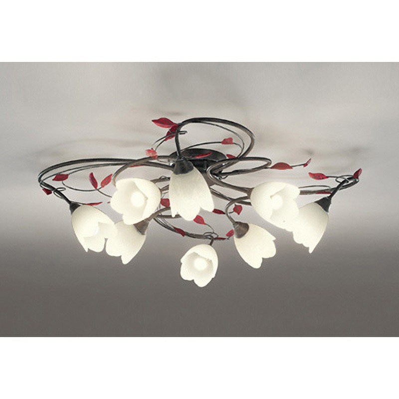 OC257025LR シャンデリア ODELIC(オーデリック) モカブラウン色古味 適用畳数～8 電球色 消費電力35.2W   OC257025LR