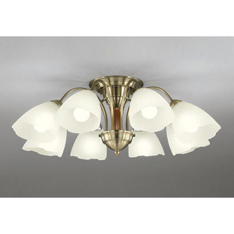 OC006918LR シャンデリア ODELIC(オーデリック) 真鍮ブロンズメッキ色 適用畳数～12 電球色 消費電力57.6W   OC006918LR