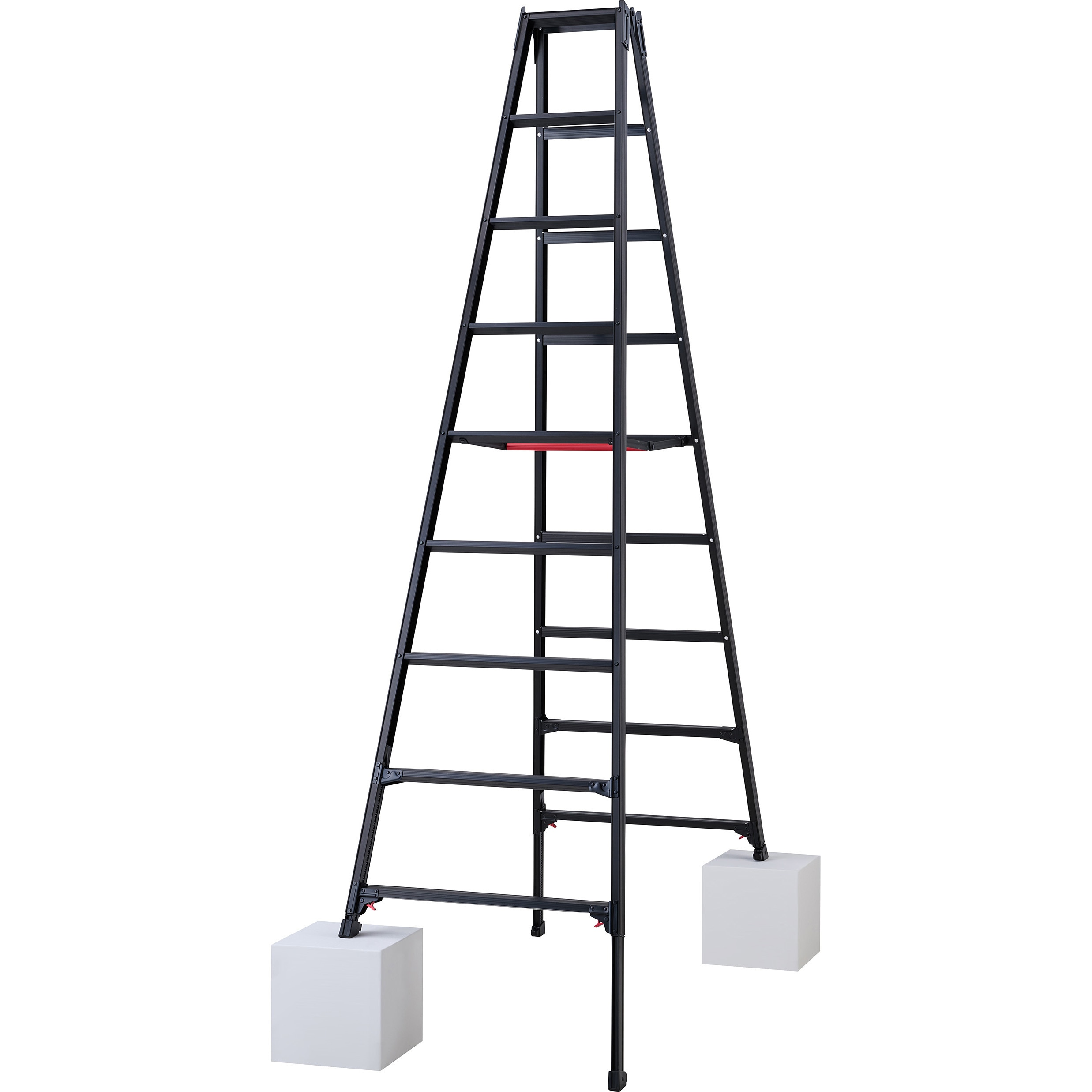 RYZB-27a 伸縮脚立 長谷川工業 天板高さ2.51～2.82m RYZB-27a - 【通販