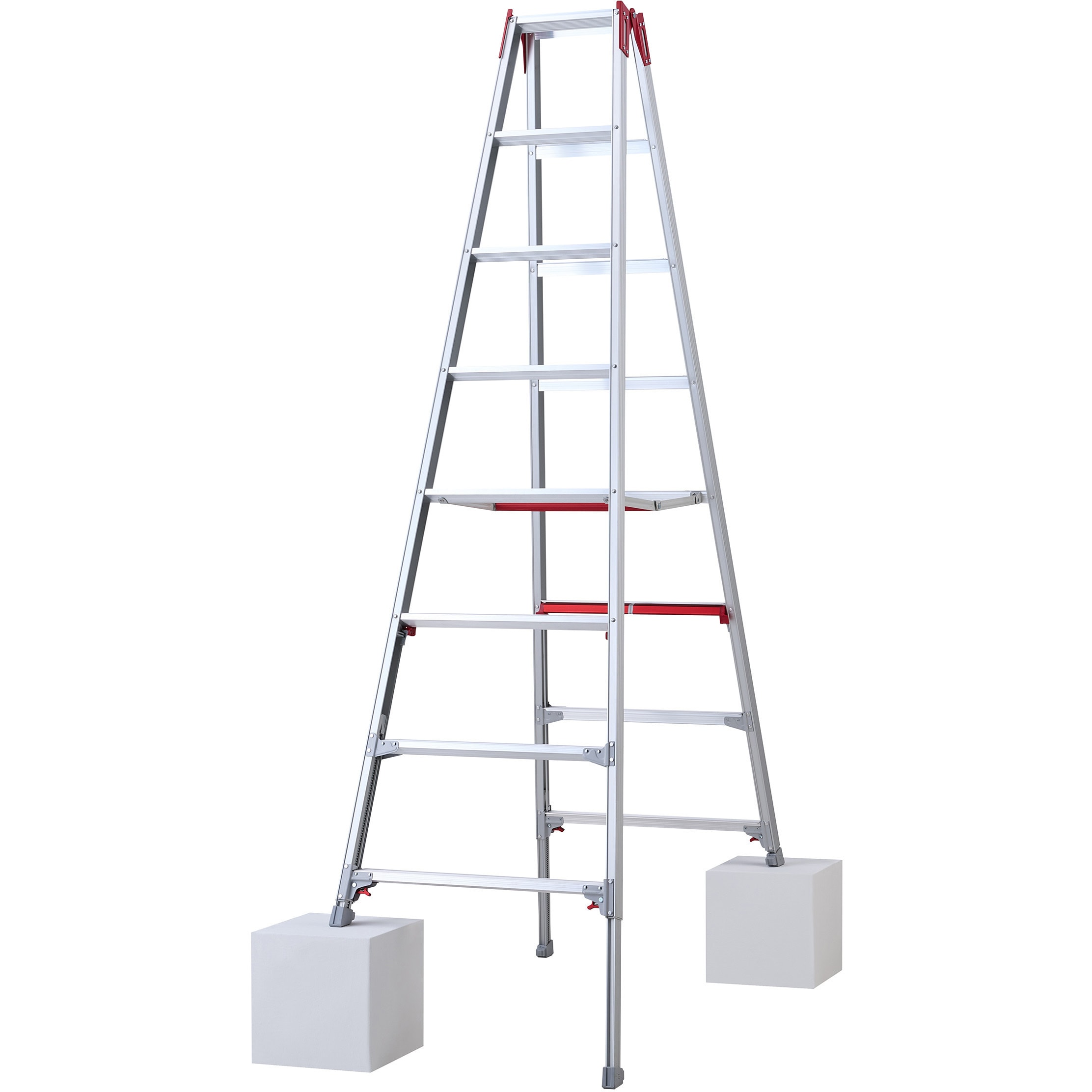 RYR-24a 伸縮脚立 上部操作タイプ 長谷川工業 天板高さ2.21～2.52m  RYR-24a