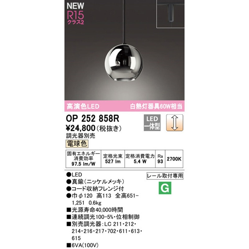 OP252858R ペンダントライト ODELIC(オーデリック) レール取付