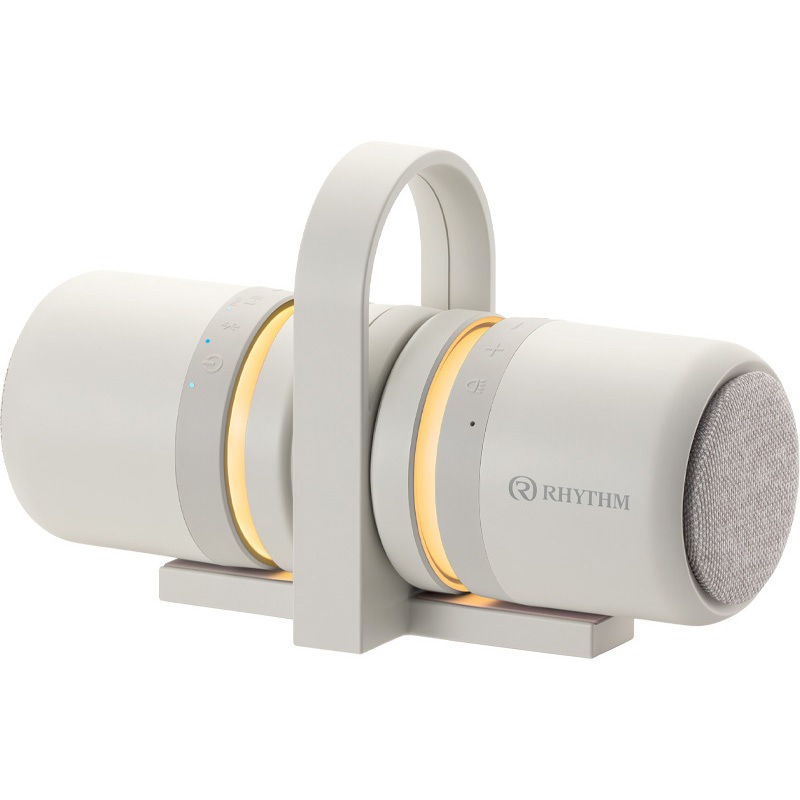 【新品未開封】リズムMAGSPEAKER DUOライトグレーポータブルスピーカー 9YYA30RH08 MAGSPEAKER DUO 防水ポータブルスピーカー リズム(旧