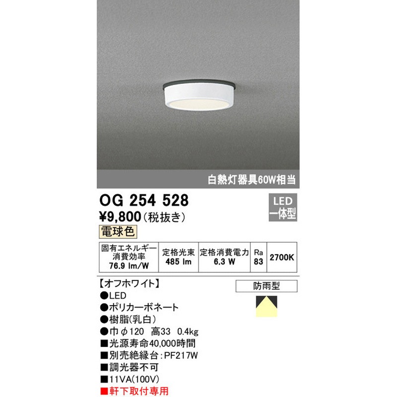 OG254528 エクステリアダウンライト 1台 ODELIC(オーデリック