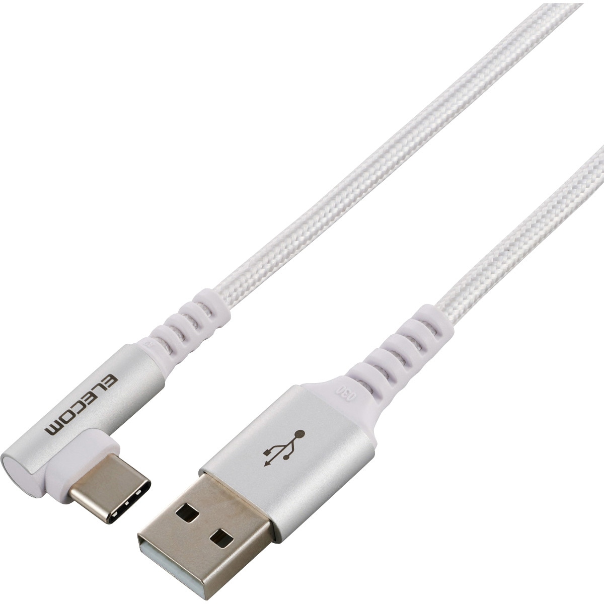 MPA-ACECL03WH USB Type-C ケーブル ( USB-A to C ) L字 ナイロン
