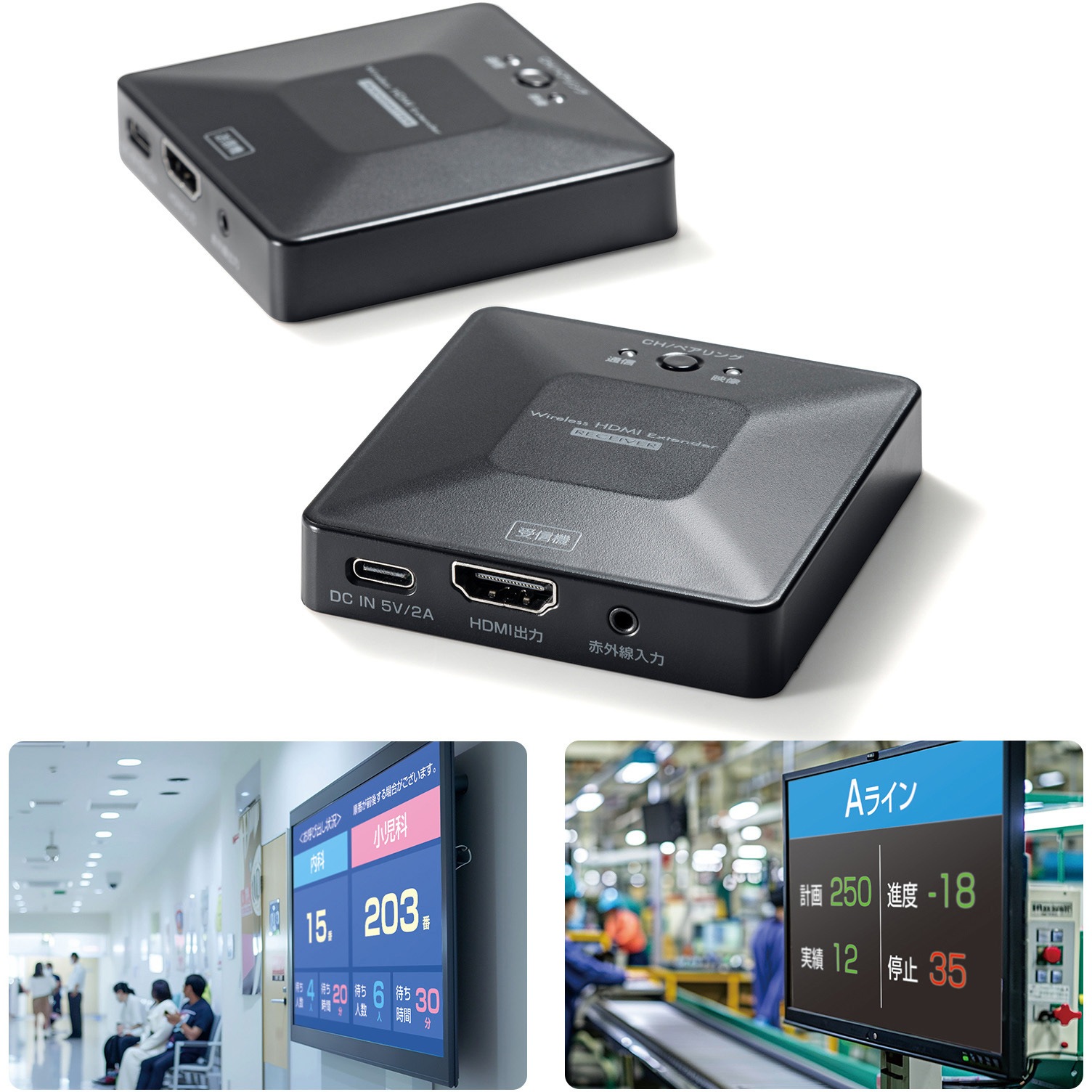 VGA-EXWHD13 エクステンダー_HDMI(ワイヤレス) 1個 サンワサプライ