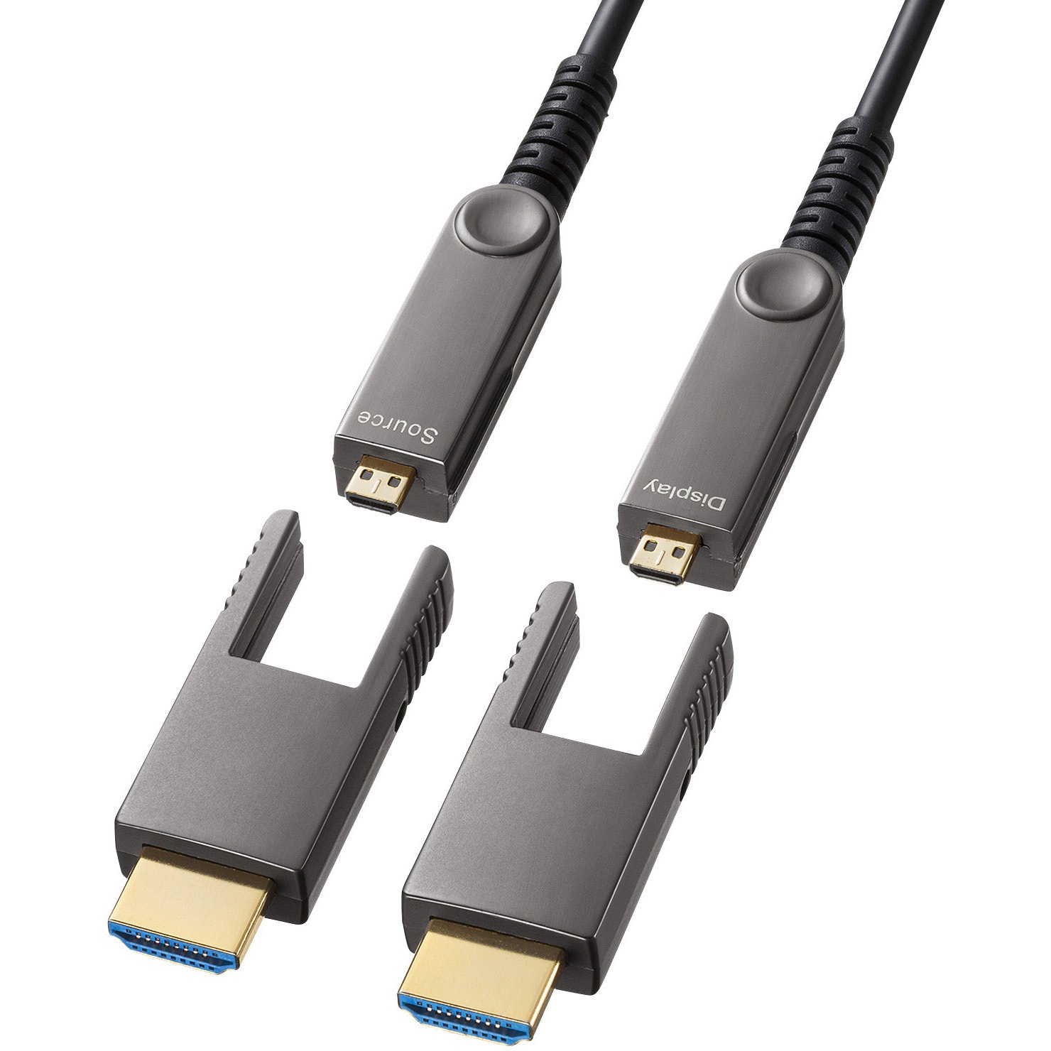 KM-HD20-PFBAD50 HDMIアクティブケーブル_4K/60Hz対応 サンワサプライ オス-オス 金メッキ 5m   KM-HD20-PFBAD50