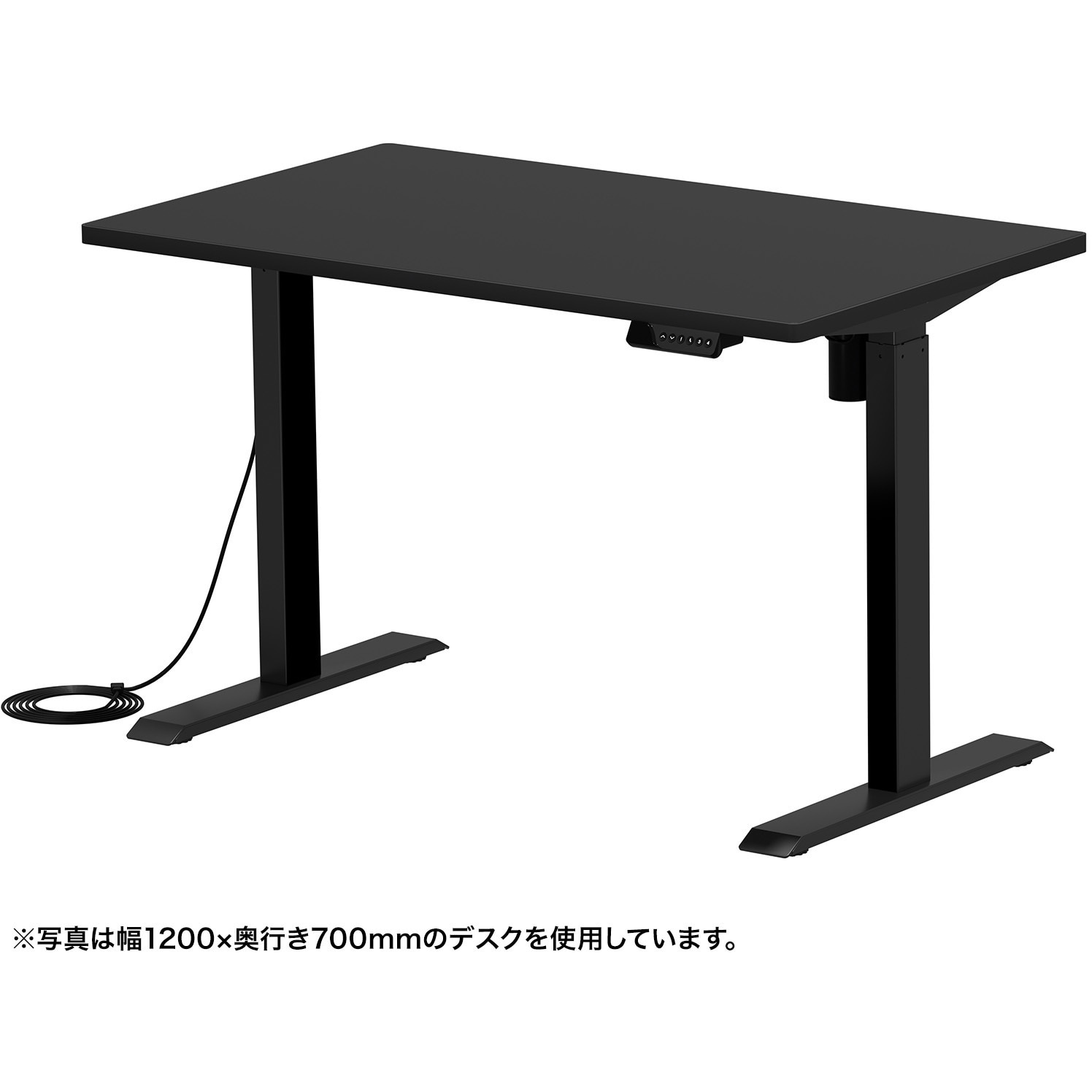 ERD-ER11070BK デスク_eシリーズ_電動昇降 サンワサプライ 幅1100mm奥行700mm高さ735～1235mm  ERD-ER11070BK
