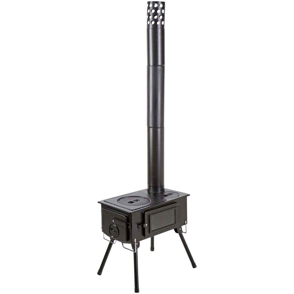 UG-0075 KAMADO 煙突ガラス窓付 角型ストーブ 1個 CAPTAIN STAG 【通販モノタロウ】