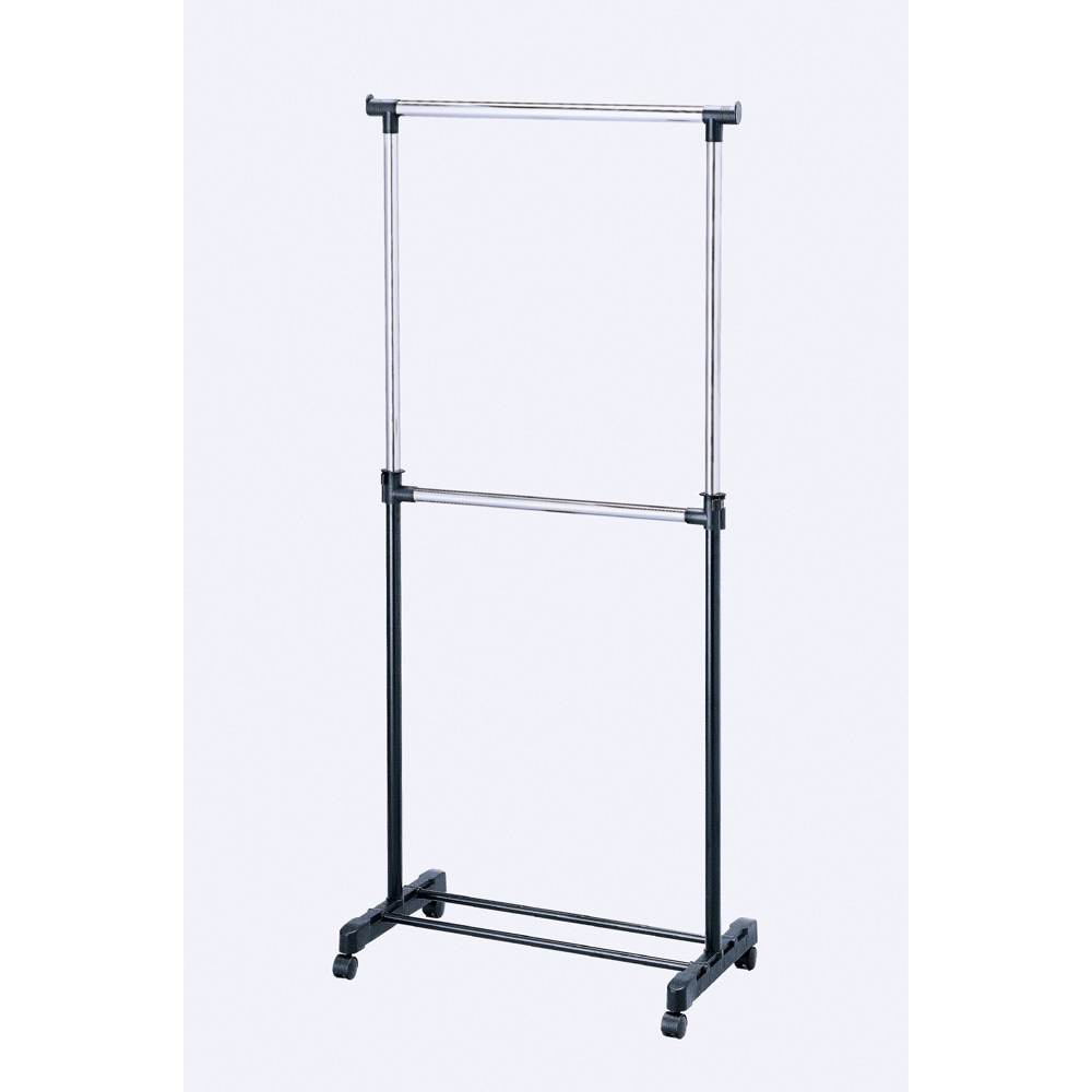 N-7605 2段パイプハンガー シングル パール金属 ブラック色 - 【通販