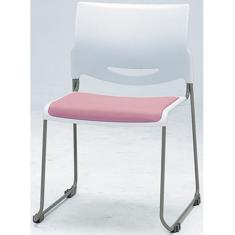 スタッキングチェア 豊通ファシリティーズ ピンク色 高さ758mm幅510mm奥行525mm 10,904円