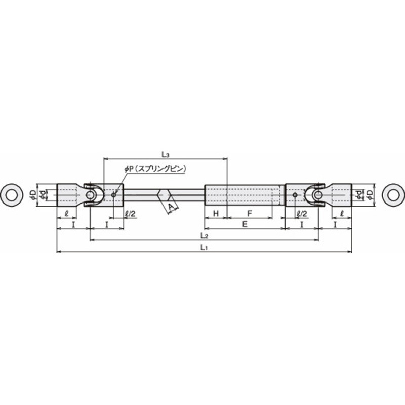 K-16GX ユニバーサルジョイント(軸付) 軸付ジョイント ベアリングタイプK-GX型 K-16GX 1個 三好キカイ(旧:三好パイジョン) 【通販モノタロウ】