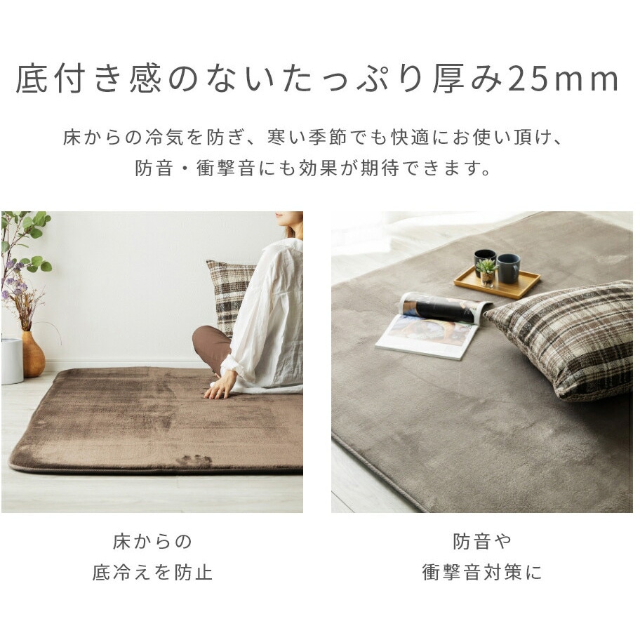 20112308(IV) 抗菌・防臭・防ダニ 高反発フランネルラグ 1枚 YAMAZEN