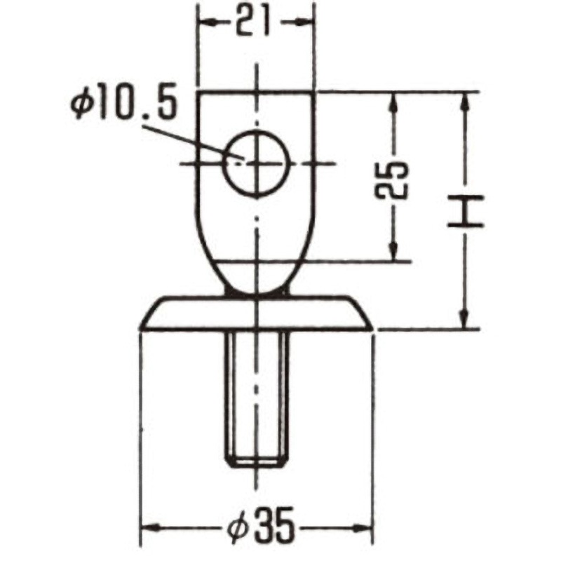 単位足らんのすけど様　購入用1 A10373-0011 1ッ穴ねじ足 1個 アカギ 【通販モノタロウ】