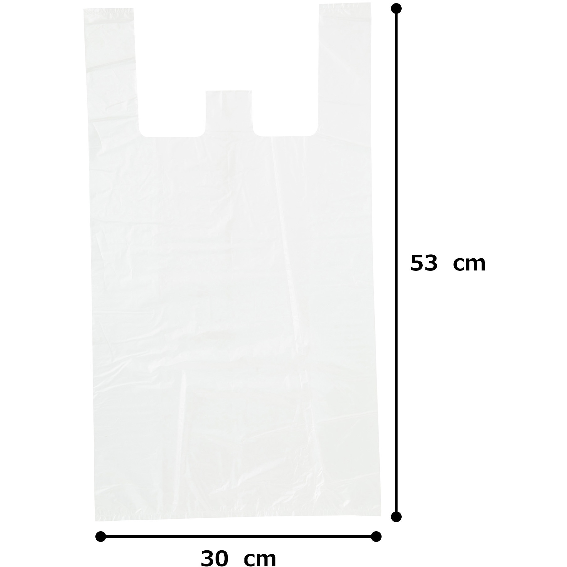 R☆　書類袋一式 722445 レジ袋(半透明)手にやさしい持ち手 紺屋商事 (通称)LLサイズ 1