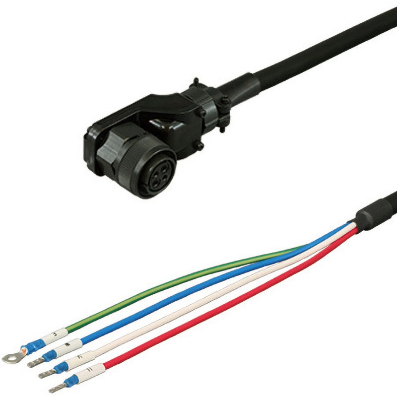 DSVPWS4LL-20P-015-E 三菱電機J4/J3対応電源ケーブル<直結><低背アングルプラグ><反負荷側><可動> ダイヤトレンド 長さ15m  DSVPWS4LL-20P-015-E
