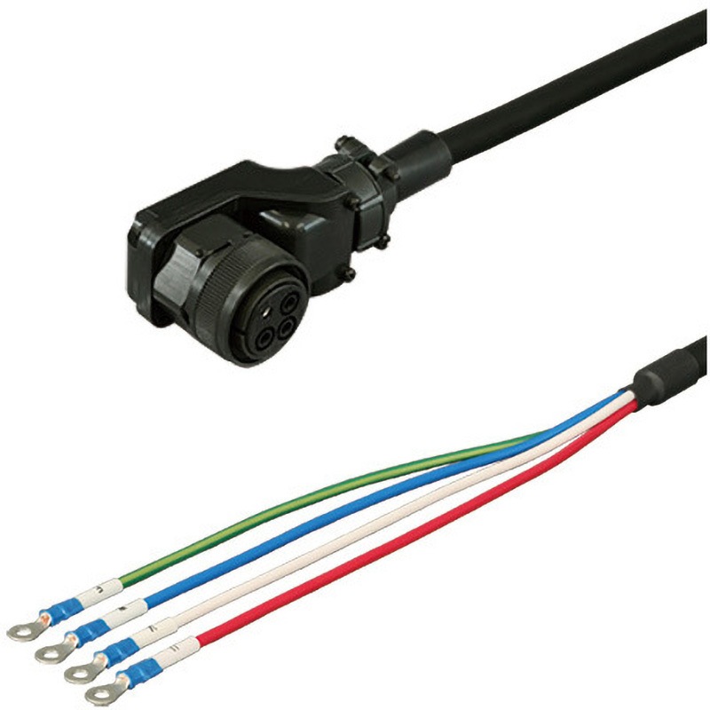 DSVPWS5LL-20M-020 三菱電機J3対応電源ケーブル<直結><低背アングルプラグ><反負荷側><固定> ダイヤトレンド 長さ20m  DSVPWS5LL-20M-020
