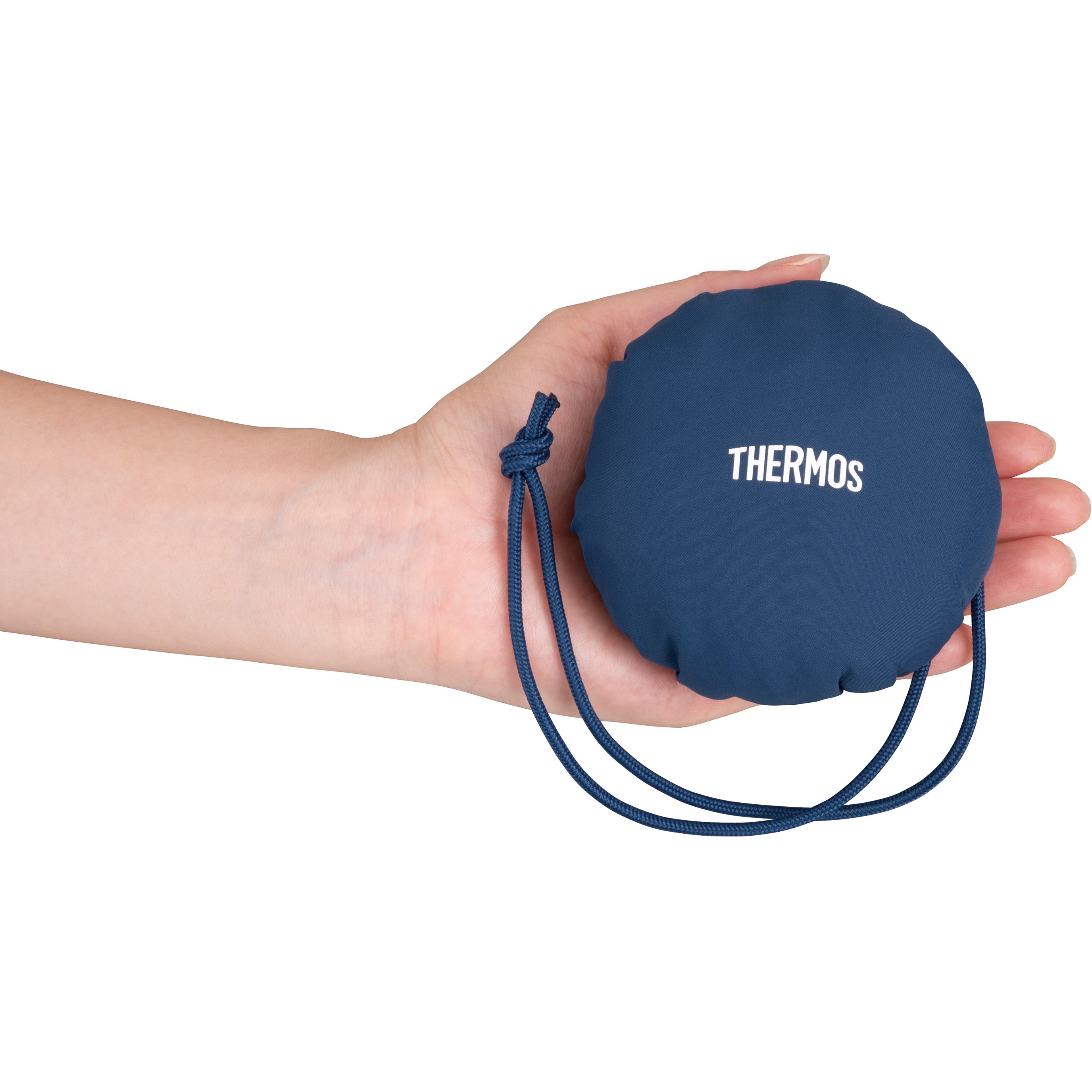 RFL-018 たたまず丸めるエコバッグ THERMOS(サーモス) ネイビー (NVY