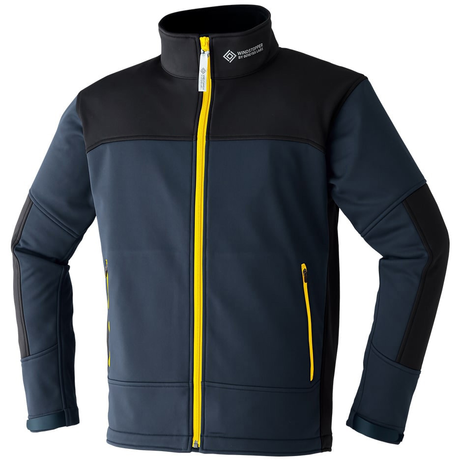 51038 ゴアウインドストッパー ソフトシェルジャケット 51038 Asahicho(旭蝶繊維) チャコール×ブラック色 LL着丈70cm 13,855円