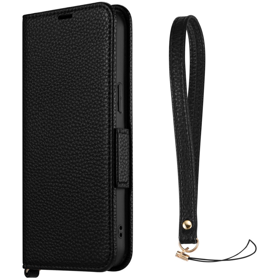 LN-IL22BHPBK iPhone 14 Pro Max 本革風レザーフラップケース