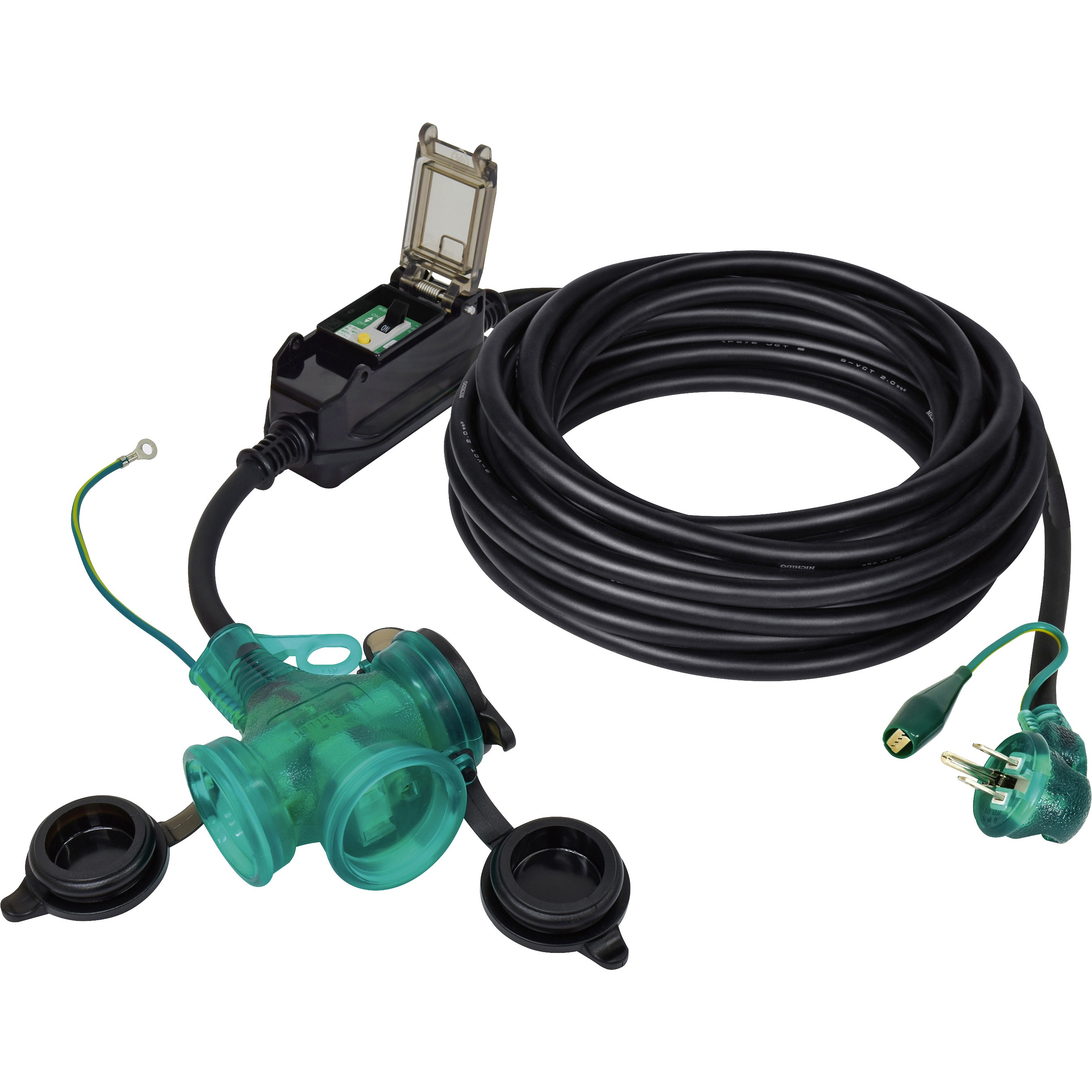 PBWL-EB10T-S 防雨Lヘナポッキン延長ブレーカ 日動工業 15A 電線長さ10m  PBWL-EB10T-S