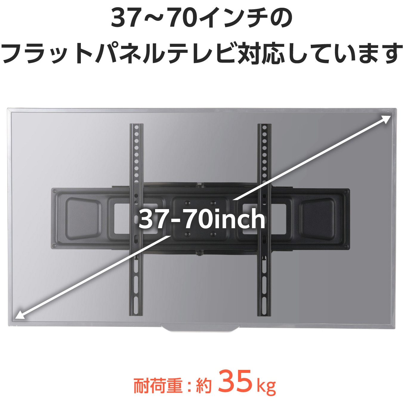 TWM-FW01BK 液晶 ディスプレイ VESA対応 テレビ壁掛け アーム フル