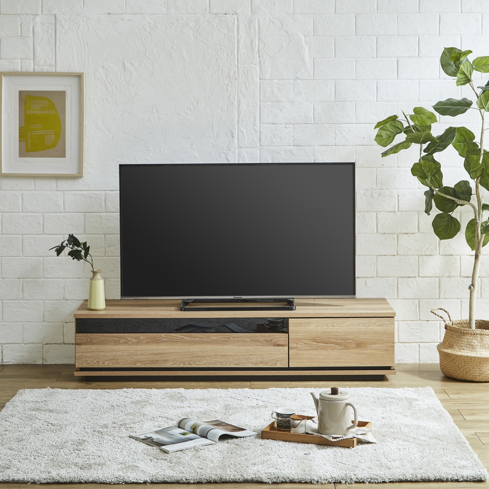 SANKOU テレビボード 幅150cm 42型対応 RASIK Stova ワイド テレビボード 幅150cm 55型対応（ストーン