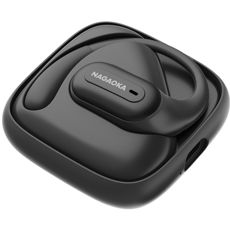 NOW10MBK オープンイヤー型ワイヤレスイヤホン NAGAOKA ブラック