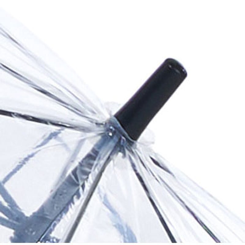 ビニール傘 透明 60cmジャンプ式 白パーツ黒骨 業務用 60本 ビニール傘